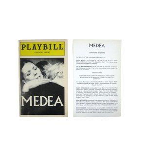 Medea Playbill 1994 Opening Night Longacre Theatre Diana Rigg Judith Paris